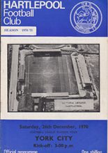 Hartlepool United v York City 26-Dec-1970