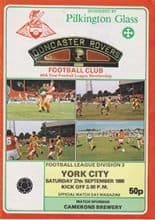 Doncaster Rovers v York City 27-Sep-1986