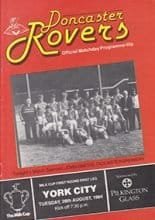 Doncaster Rovers v York City 28-Aug-1984