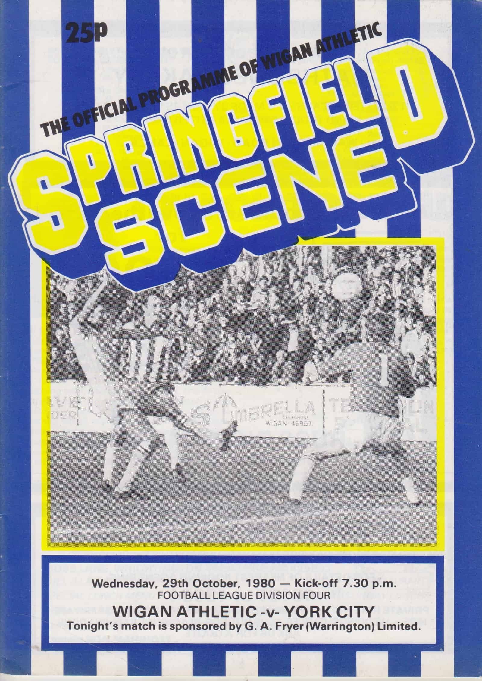 Wigan Athletic v York City 29-Oct-1980
