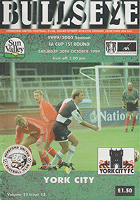 Hereford United v York City 30-Oct-1999