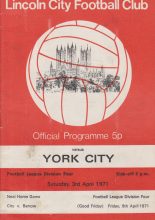 Lincoln City v York City 03-Apr-1971