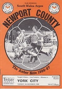 Newport County v York City 04-Nov-1986