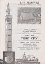 Grimsby Town v York City 04-Feb-1978