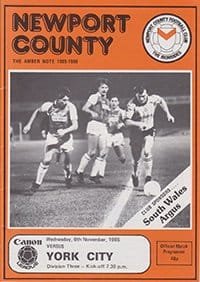 Newport County v York City 06-Nov-1985