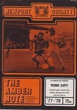 Newport County v York City 06-Sep-1977