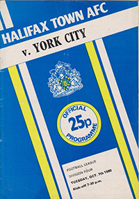 Halifax Town v York City 07-Oct-1980