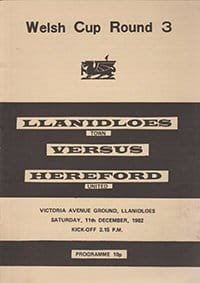 Llanidoes v Hereford United 11-Dec-1982
