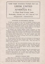 Leeds United v Juventus 02-Oct-1957