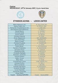 Ethnikos Achna v Leeds United 24-Jan-2007