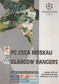 CSKA Moscow v Glasgow Rangers 09-Dec-1992