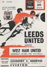 Leeds United v West Ham United 17-Dec-1969