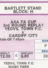 Yeovil Town v Cardiff City 12-Jan-1999