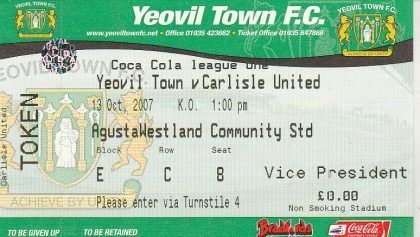Yeovil Town v Carlisle United  13-Oct-2007