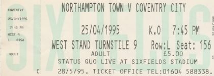 Northampton Town v Coventry City 25-Apr-1995