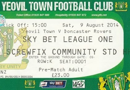 Yeovil Town v Doncaster Rovers  09-Aug-2014