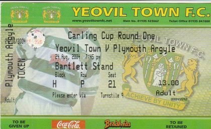Yeovil Town v Plymouth Argyle   24-Aug-2004