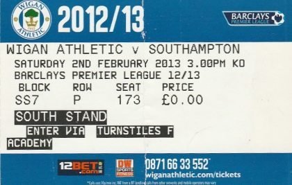 Wigan Athletic v Southampton   02-Feb-2013