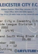 Leicester City v Coventry City    29-Oct-2002
