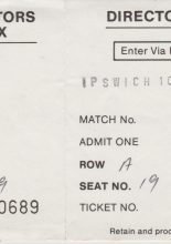 Ipswich Town Directors Box ticket