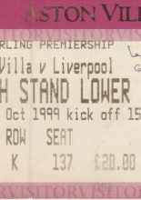 Aston Villa v Liverpool  02-Oct-1999