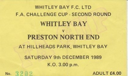 Whitley Bay v Preston North End  09-Dec-1989