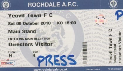 Rochdale v Yeovil Town   09-Oct-2010