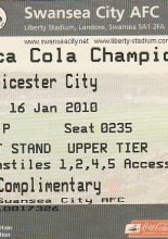Swansea City v Leicester City 16-Jan-2010
