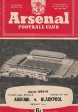 Arsenal v Blackpool 08-Apr-1961
