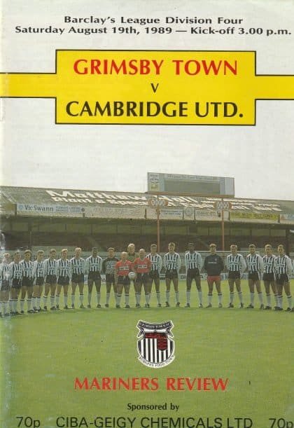 Grimsby Town v Cambridge United 19-Aug-1989