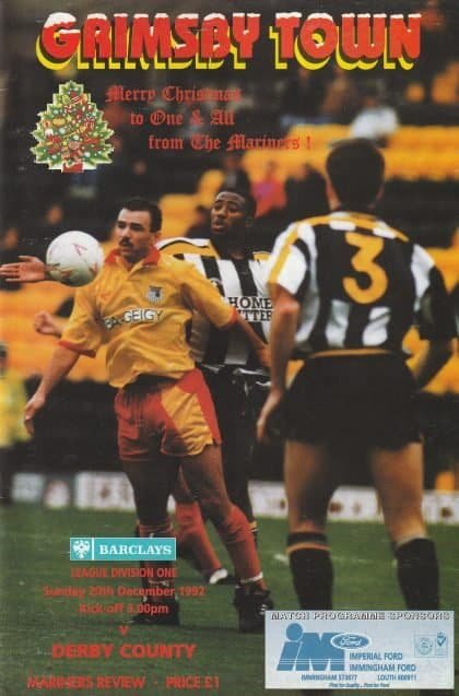 Grimsby Town v Derby County 20-Dec-1992