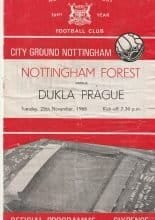 Nottingham Forest v Dukla Prague 29-Nov-1966