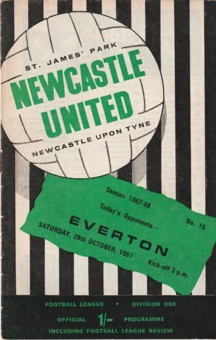 Newcastle United v Everton 28-Oct-1967