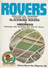 Blackburn Rovers v Hibernian 28-Sep-1977