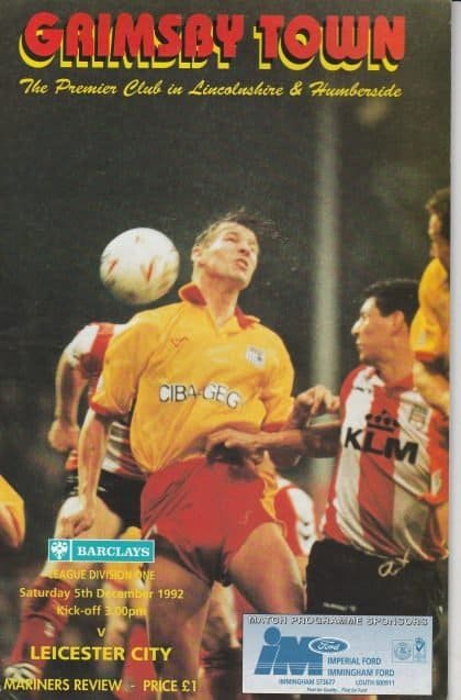 Grimsby Town v Leicester City 05-Dec-1992
