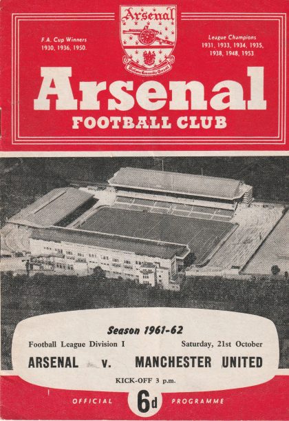 Arsenal v Manchester United 21-Oct-1961