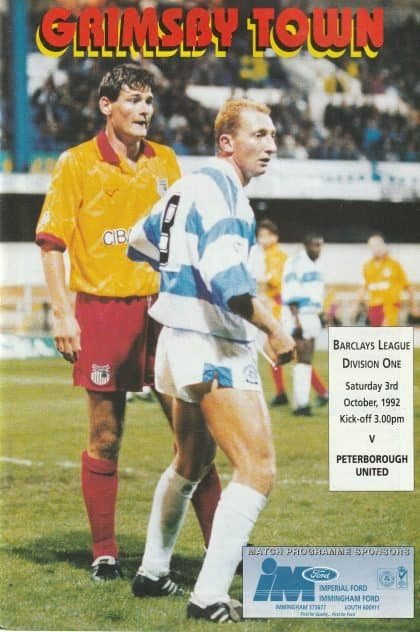 Grimsby Town v Peterborough United 03-Oct-1992