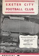 Exeter City v Sheffield Wednesday 04-Sep-1968