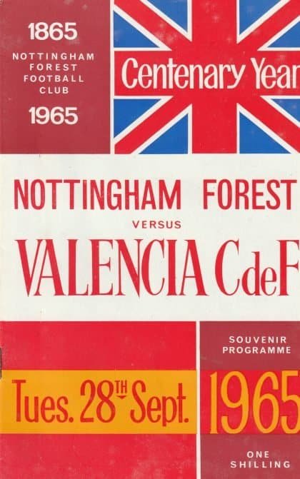 Nottingham Forest v Valencia 28-Sep-1965