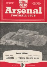 Arsenal v Vienna Sports Club 21-Feb-1961