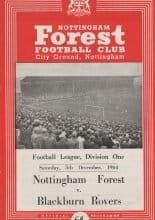 Nottingham Forest v Blackburn Rovers 05-Dec-1964