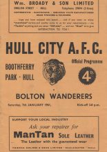 Hull City v Bolton Wanderers 07-Jan-1961