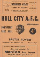 Hull City v Bristol Rovers 26-Feb-1964