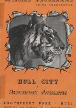 Hull City v Charlton Athletic    10-Jan-1953
