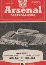 Arsenal v Chelsea 12-Nov-1960