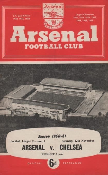 Arsenal v Chelsea 12-Nov-1960