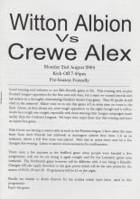 Witton Albion v Crewe Alexandra 02-Aug-2004
