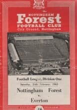 Nottingham Forest v Everton 24-Feb-1962