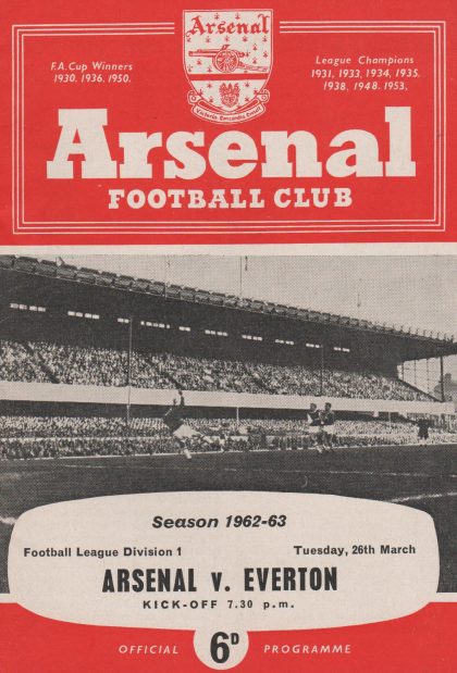 Arsenal v Everton 26-Mar-1963