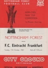 Nottingham Forest v Eintracht Frankfurt 17-Oct-1967